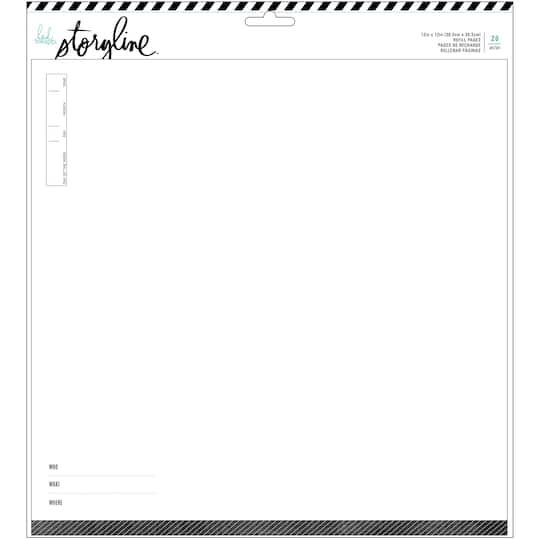 Heidi Swapp&#xAE; Storyline&#x2122; 12&#x22; x 12&#x22; Page Protectors &#x26; Refill Pages